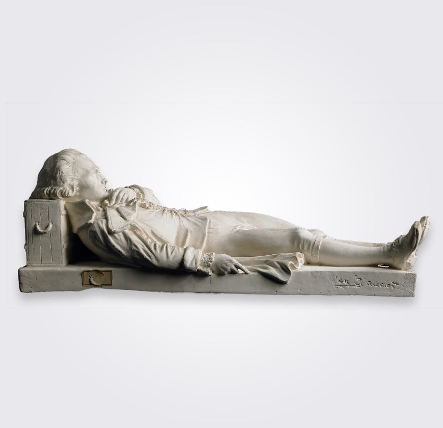 Robespierre allongé, mourant.